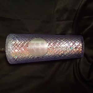 Starbucks Tumbler with straw 24oz. Clear iridescent